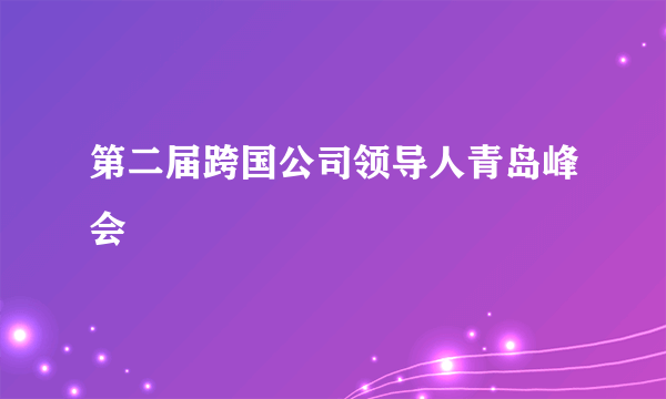 第二届跨国公司领导人青岛峰会