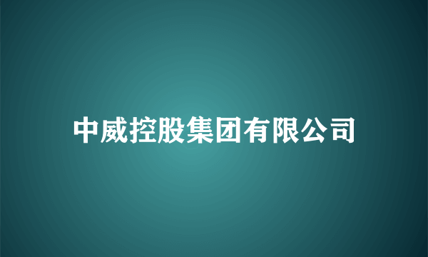 中威控股集团有限公司