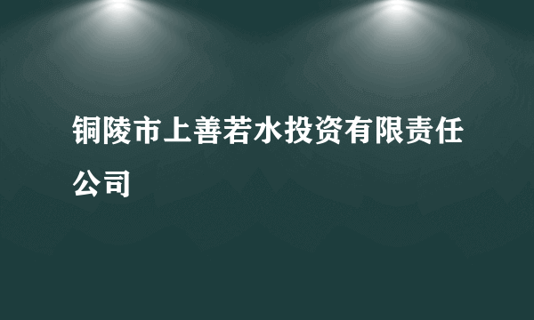 铜陵市上善若水投资有限责任公司
