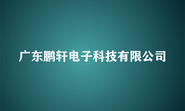 广东鹏轩电子科技有限公司