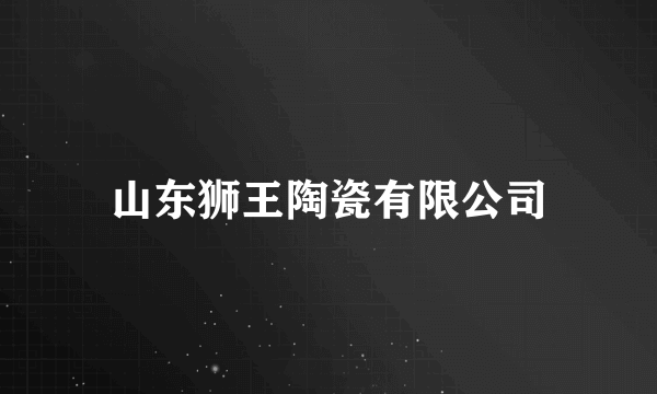 山东狮王陶瓷有限公司