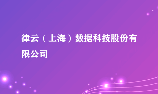 律云（上海）数据科技股份有限公司