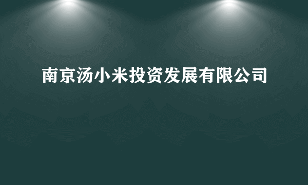 南京汤小米投资发展有限公司