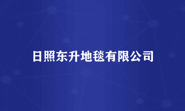 日照东升地毯有限公司