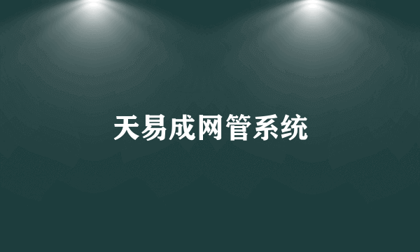 天易成网管系统