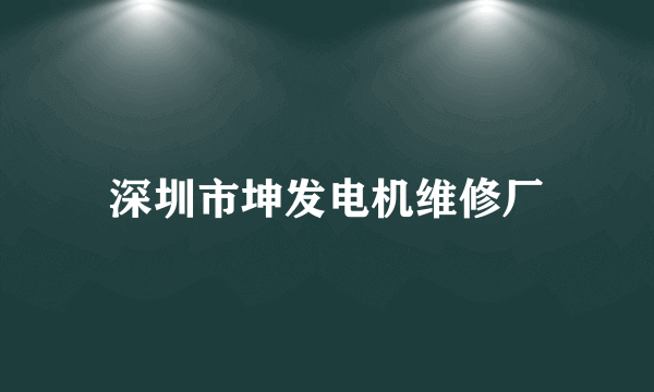 深圳市坤发电机维修厂