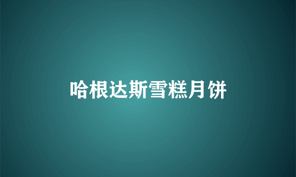 哈根达斯雪糕月饼