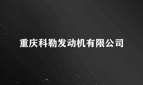 重庆科勒发动机有限公司