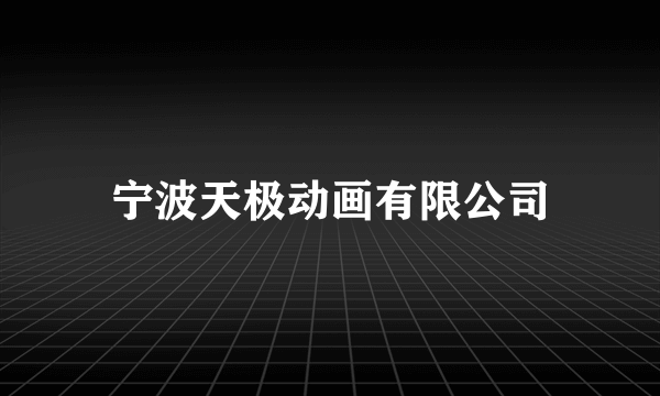 宁波天极动画有限公司