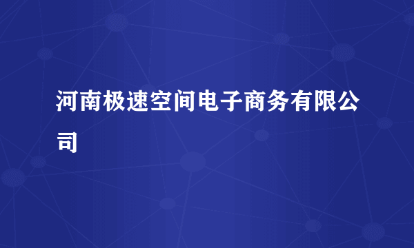 河南极速空间电子商务有限公司