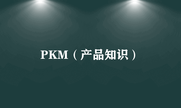 PKM（产品知识）