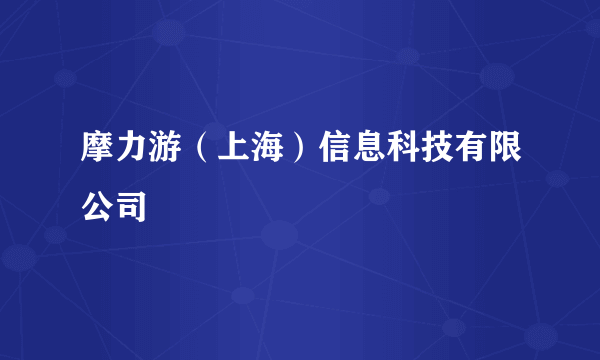 摩力游（上海）信息科技有限公司