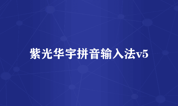 紫光华宇拼音输入法v5