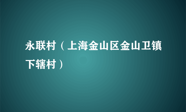 永联村（上海金山区金山卫镇下辖村）