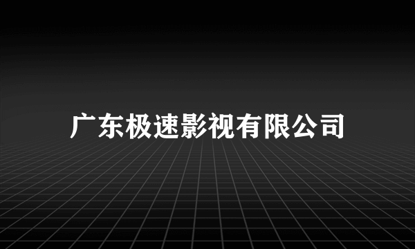 广东极速影视有限公司