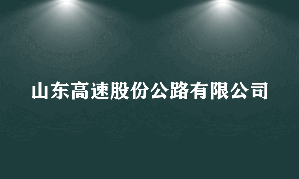 山东高速股份公路有限公司