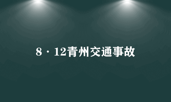 8·12青州交通事故