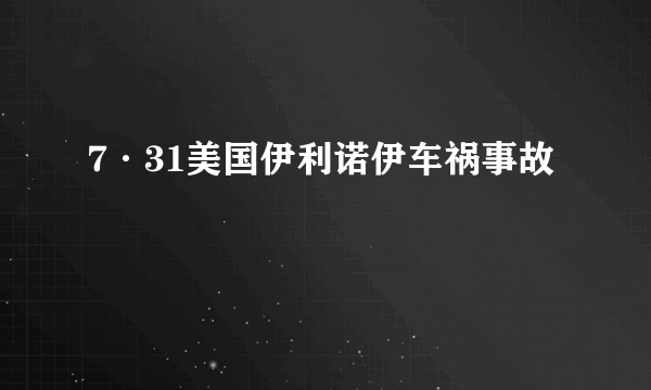 7·31美国伊利诺伊车祸事故