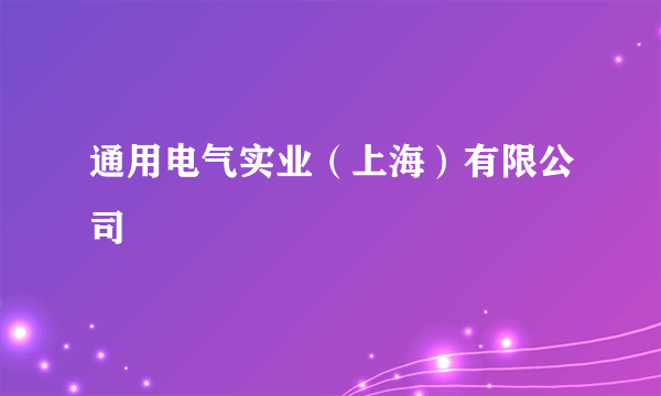 通用电气实业（上海）有限公司