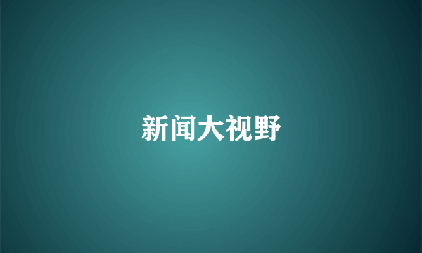 新闻大视野
