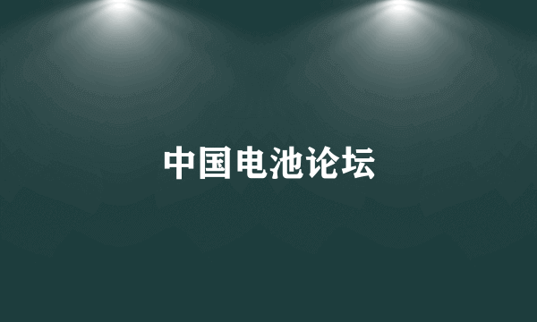 中国电池论坛