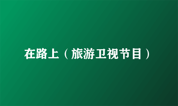 在路上（旅游卫视节目）