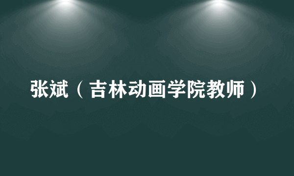 张斌（吉林动画学院教师）