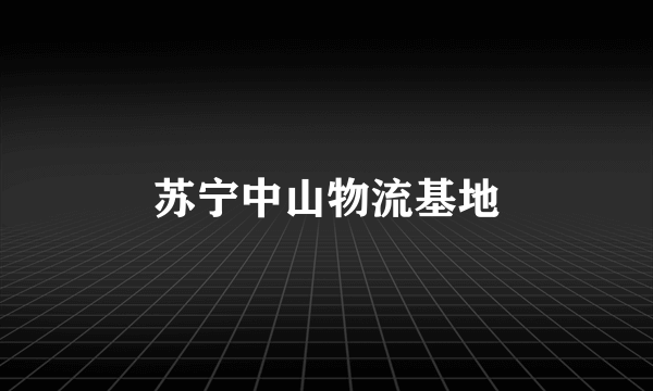 苏宁中山物流基地