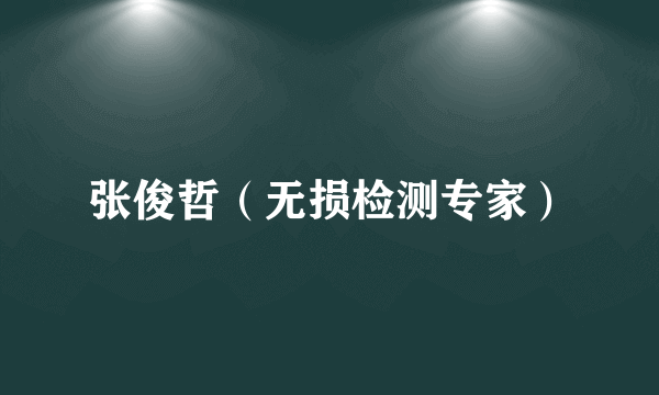 张俊哲（无损检测专家）
