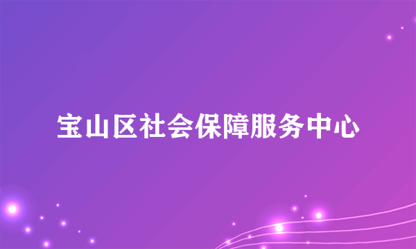 宝山区社会保障服务中心