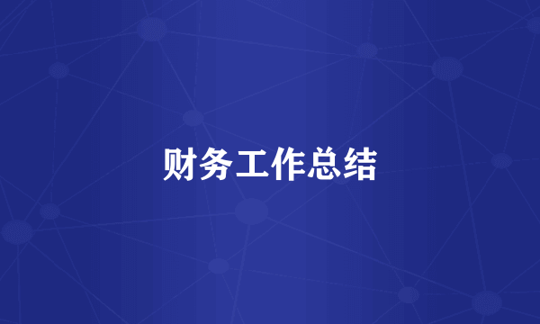 财务工作总结