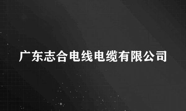广东志合电线电缆有限公司