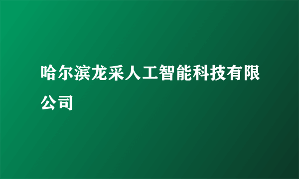 哈尔滨龙采人工智能科技有限公司