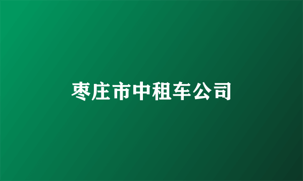 枣庄市中租车公司