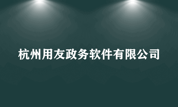 杭州用友政务软件有限公司