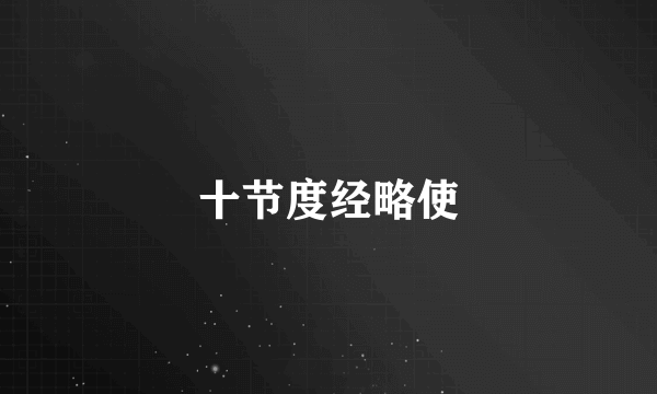 十节度经略使