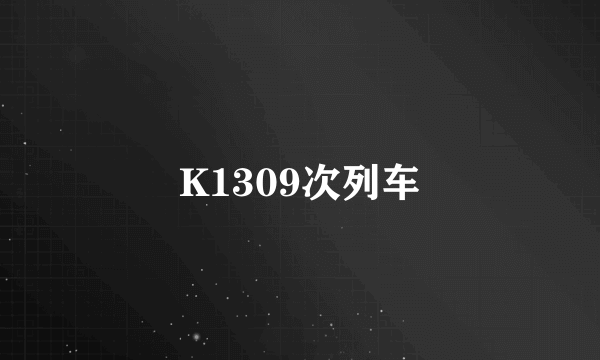 K1309次列车
