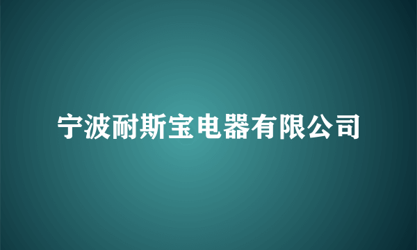 宁波耐斯宝电器有限公司