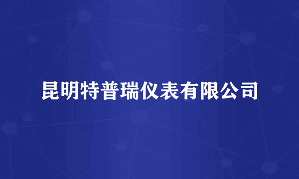 昆明特普瑞仪表有限公司