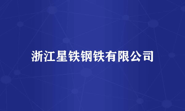 浙江星铁钢铁有限公司