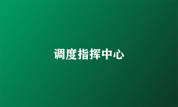 调度指挥中心