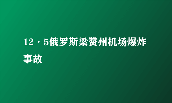 12·5俄罗斯梁赞州机场爆炸事故