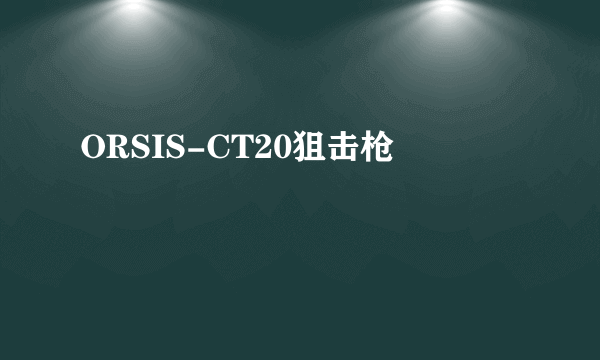 ORSIS-CT20狙击枪