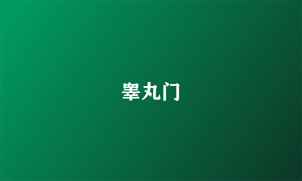 睾丸门