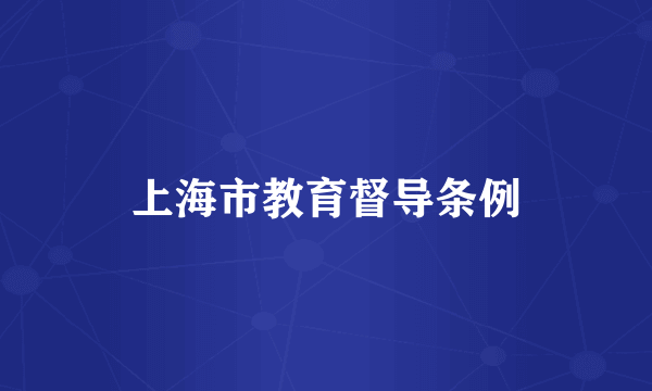 上海市教育督导条例