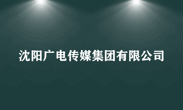 沈阳广电传媒集团有限公司