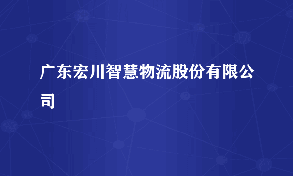 广东宏川智慧物流股份有限公司