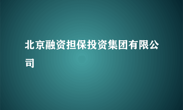 北京融资担保投资集团有限公司