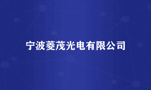 宁波菱茂光电有限公司
