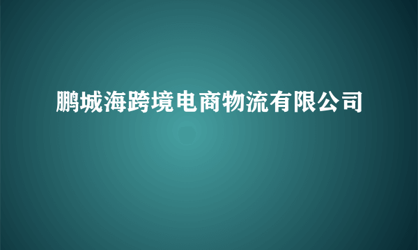 鹏城海跨境电商物流有限公司